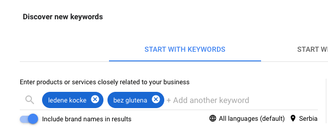 Google ads Keyword Plan 